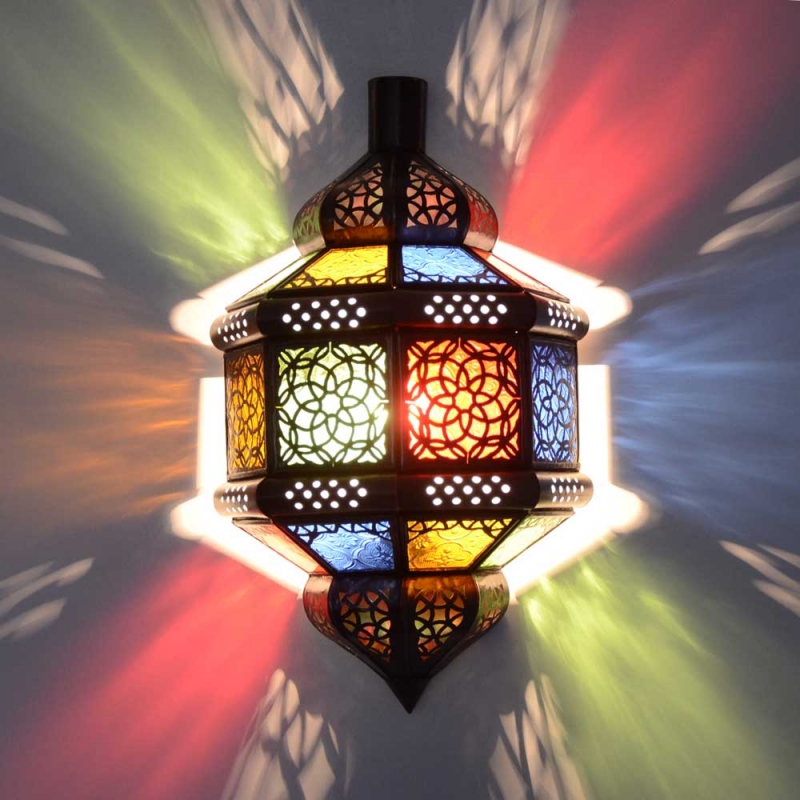 Orientalische Marokkanische Wandlampe Aus Glas 1001 Nacht