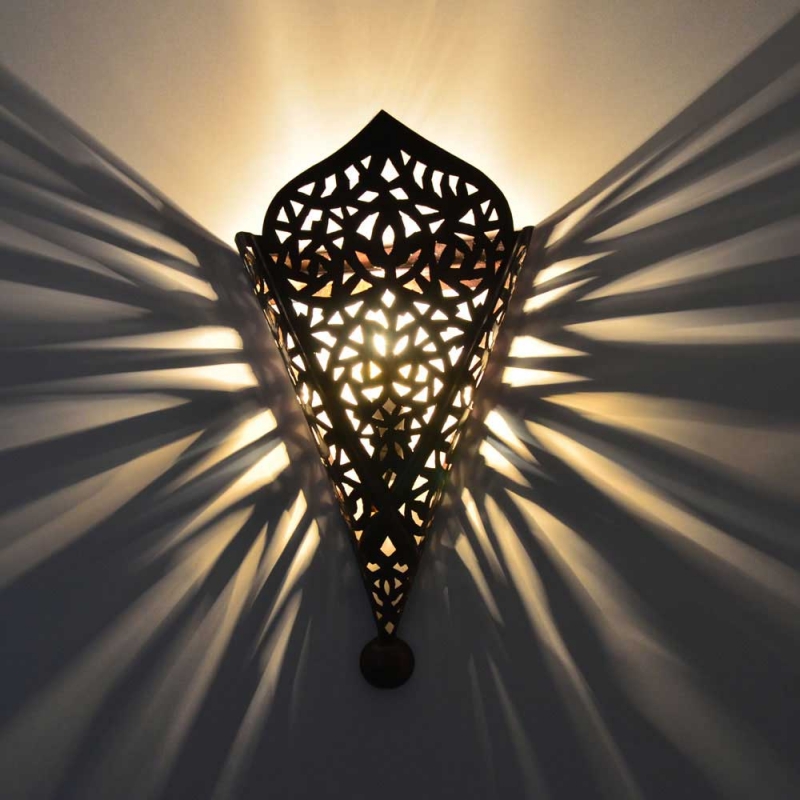 Orientalische Wandlampe Marokkanische Metall Wandleuchte Orient Lampe